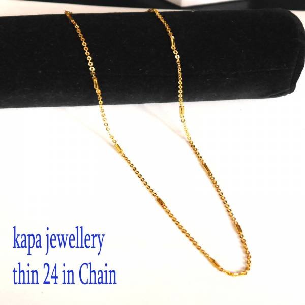 Gold Chain Men Womens 24in 18ct Gold Plated Necklace 2mm Thick Curb Chain B1 Ebay