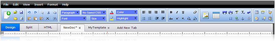 Easy Word Processor Style Interface Toolbar